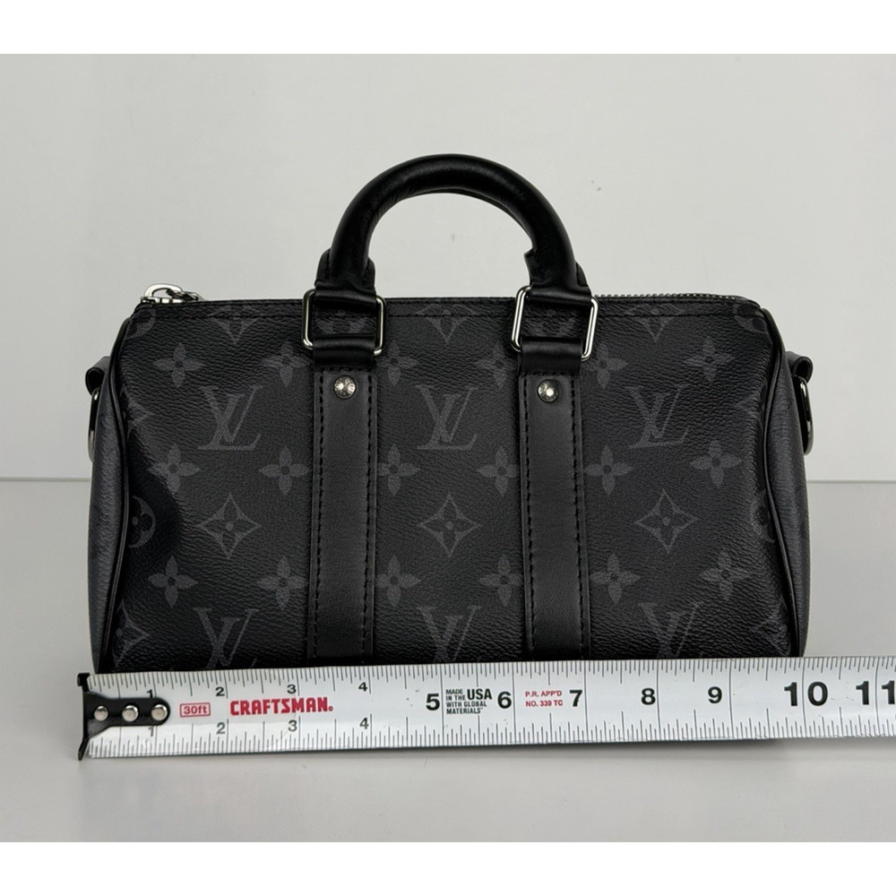 Louis Vuitton Keepall Bandouliere 25 Monogram Eclipse Reverse Coated Canvas F2 - Picture 11 of 16